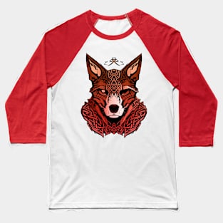 Red celtic fox Baseball T-Shirt